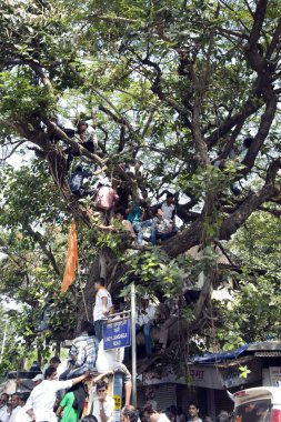 Shivsena 'nın Cenazesi Şef Balasaheb Thackeray mumbai maharashtra Hindistan 