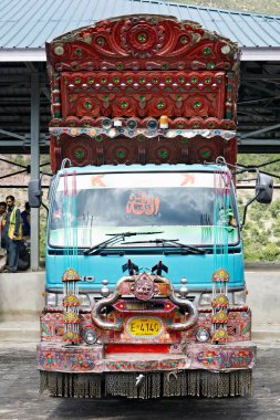 Dekoratif kamyon uri jammu kaşmir Hindistan Asya 