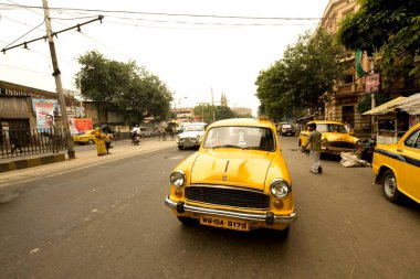 Sarı Taksi, Taksi, Kalküta, Batı Bengal, Hindistan 