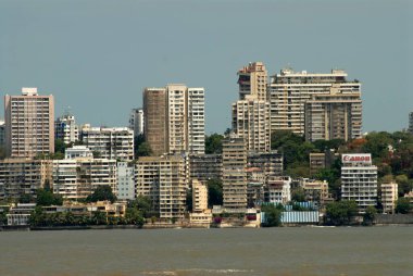 Arap denizindeki yüksek binalar, Bombay Mumbai, Maharashtra, Hindistan 