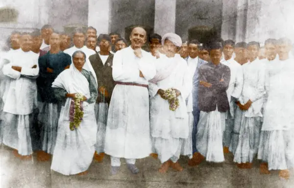 Stock image Kasturba Gandhi and Mahatma Gandhi, India, Asia, 1915