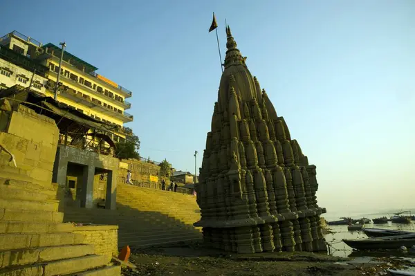 stock image kashi karvat temple on scindia ghat at varanasi uttar pradesh India 