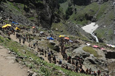 Pilgrim, amarnath yatra, jammu Kashmir, Hindistan, Asya 