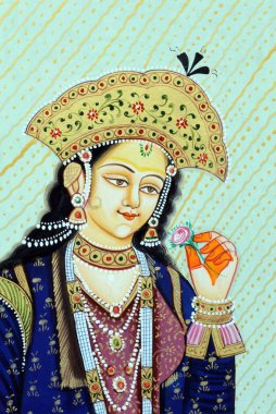 Babür Kraliçesi Mumtaz Mahal 'in minyatür resmi.