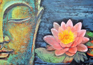 Lord Buddha sanat eserleri yapıyor.