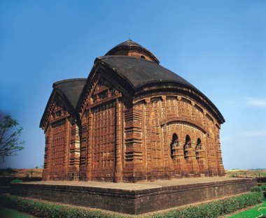 Bishnupur Terracotta Tapınağı, Kolkata, Batı Bengal, Hindistan, Asya