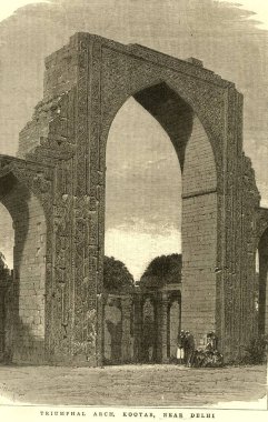 Zafer dörtlüsü, Qtab Minar, Delhi, Hindistan 