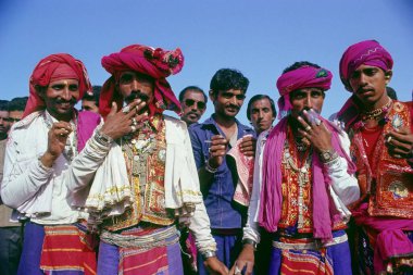 Hintli sanatçılar grubu, Gujrat, Hindistan 