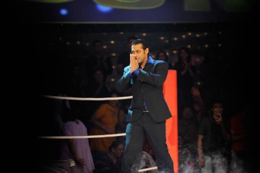 Bollywood actor salman khan at dus ka dum show, India  clipart