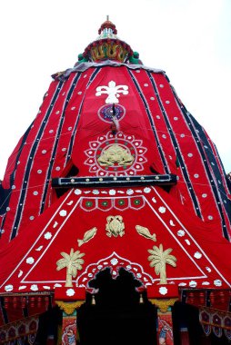 Jagannath, Puri, Orissa, Hindistan 'daki Rath Yat Festivali' nin geçit töreni 