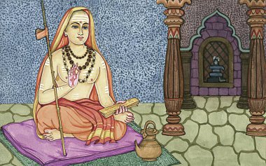 Manivelu, sri adi sankara, sivalinga, sanatçı Manivelu, saint, sadhu, swami, sannyasin, keşiş, adanmışlık, meditasyon, hindu, hinduizm, sanat, yoga, himalaya akademi sanatı, filozof, felsefe