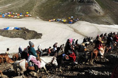 Pilgrim, amarnath yatra, jammu Kashmir, Hindistan, Asya