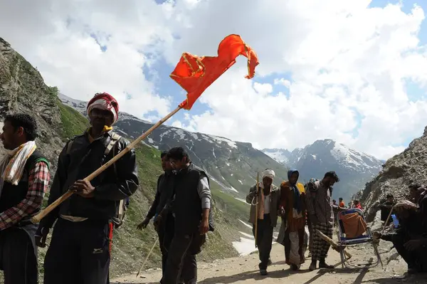 Pilgrim, amarnath yatra, jammu Kashmir, Hindistan, Asya 