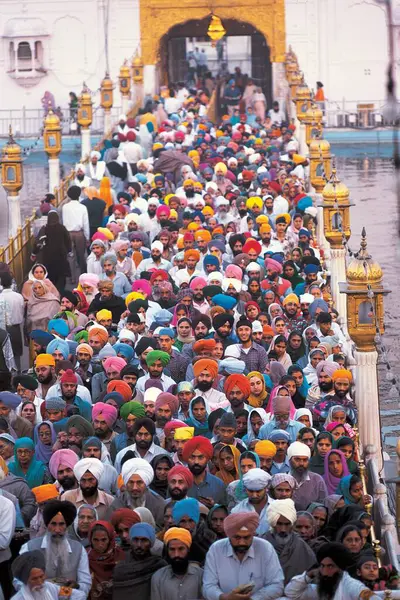 Altın tapınağın müritleri, amritsar, Punjab, Hindistan, Asya 