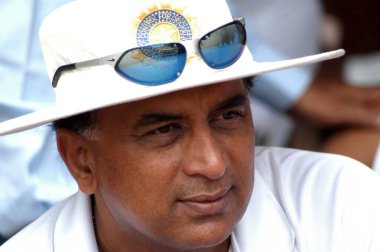 Eski Hint kriket takımı kaptanı Sunil Gavaskar Bombay 'da (Hindistan Kriket Kulübü) konuşma yaptı. Mumbai, Maharashtra; Hindistan HAYIR