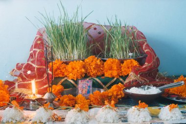 Dussera dasera Festivali Pooja Puja, Kuzey Hindistan, Punjabi hanesi, Hindistan