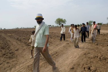 People walking, Marathwada, Maharashtra, India. clipart