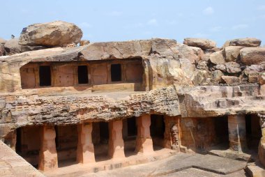 Udayagiri mağaraları Bhubaneswar, Orissa, Hindistan.