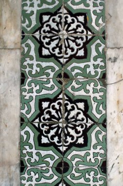 Decorative tiles, parshwanath jain temple, calcutta, kolkata, west bengal, india, asia clipart