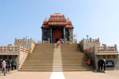 Shripada Mandapam ve Vivekananda Mandapam Kanyakumari, Tamil Nadu, Hindistan 'daki Vivekananda Kaya Anıtı' nda 