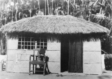 Mahatma Gandhis mobile hut during his visit of Noakhali , 1947 It was designed by Satish Das Gupta and carried by a bullock cart between destinations  clipart