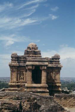 Maleşti Shivalaya tapınağının dışı, Badami, Karnataka, Hindistan, Asya