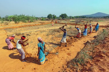 Women labourers working, jharkhand, india, asia  clipart