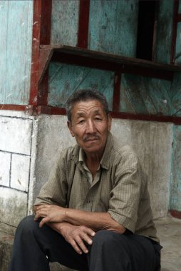 Kırsal adam, Pastanga, Sikkim, Hindistan 