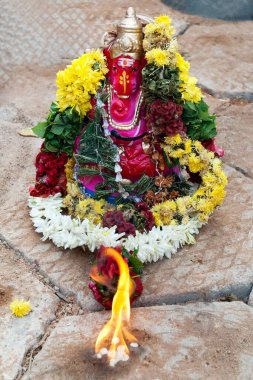 Ganesh festival in Coimbatore, Tamil Nadu, India.  clipart