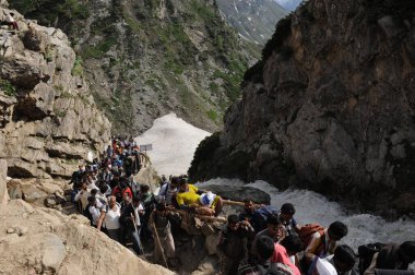Pilgrim, amarnath yatra, jammu Kashmir, Hindistan, Asya 