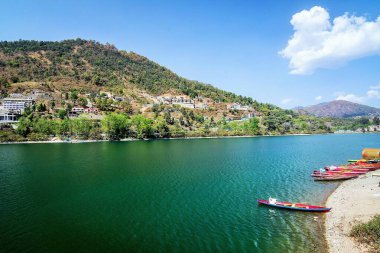 Naukuchiatal, lake of nine corners, hill station, Nainital, Kumaon, Uttarakhand, India clipart