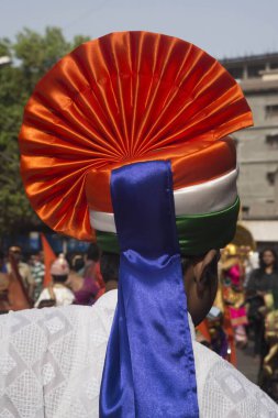 Sarıklı adam Shobha Yatra Mumbai Maharashtra Hindistan Asya 