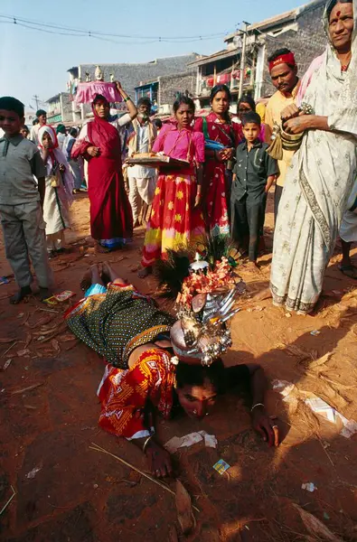 stock image Yellamma devdasi fair, saudatti, karnataka, india 