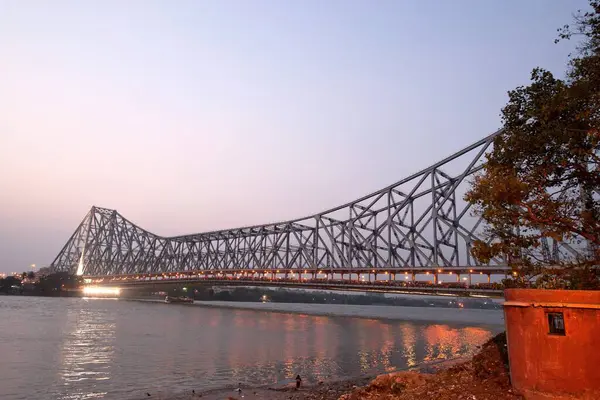 stock image Howrah bridge at kolkata , Calcutta , India