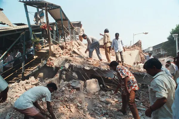 stock image View of a demolished locality, India 