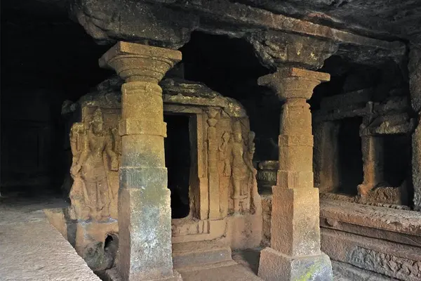 stock image Rock cut caves, dapoli, ratnagiri, Maharashtra, india, Asia