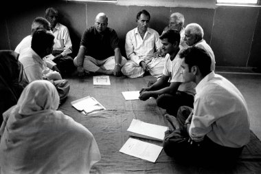 Panchayat meeting in Dilwara, Udaipur, Rajasthan, India   clipart