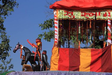 Madalyalı at arabası, jagdalpur, bastar, chhattisgarh, Hindistan, Asya 