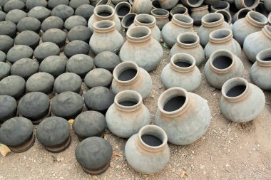 Toprak saksısı köyde, Pune, Maharashtra, Hindistan, Asya