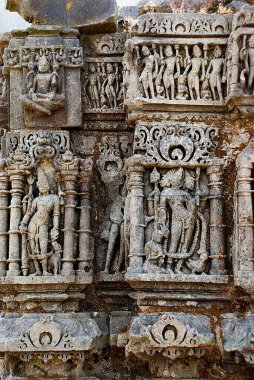 UNESCO Dünya Mirası Champaner Pavagad; Lakulisha Tapınağı MS 10-11. yüzyılda, Panchmahals ilçesi; Gujarat Eyaleti; Hindistan; Asya