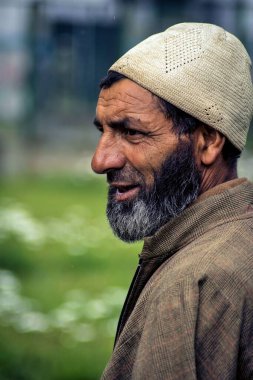 Kaşmirli adam, Dawar köyü, Gurez, Bandipora, Kaşmir, Hindistan, Asya