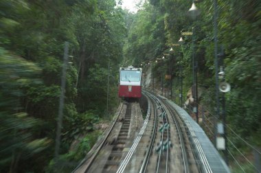 Penang Hill 'deki mini tren, bukit bendera, penang, malezya, asya