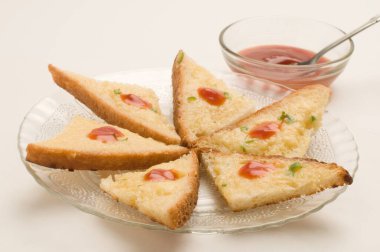 Domates ketçaplı peynirli tost Pune Maharashtra Hindistan asya 2011