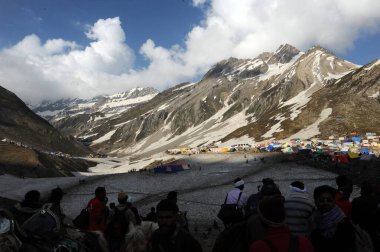 Çadır, amarnath yatra, Jammu Kashmir, Hindistan, Asya