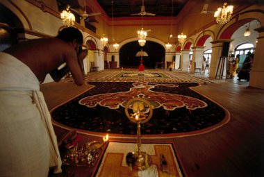 Sarpakalam rangoli, Thiruvananthapuram Trivandrum, Kerala, Hindistan