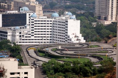 Aerial view of Hakone Go Karts tracks situated in Hiranandani gardens in Powai ; Bombay Mumbai ; Maharashtra ; India clipart