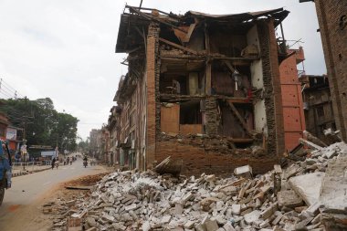 Konut binası çöktü, deprem, kathmandu, nepal, asya 