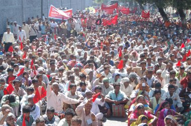 Hint kabilesi morcha, protestocular, Nasik, Maharashtara, Hindistan 