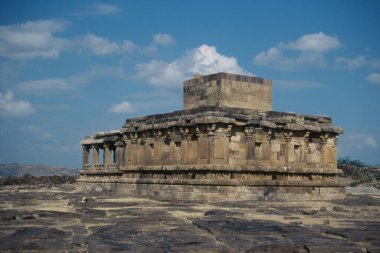 Aihole 'deki Meguti Tapınağı, Bagalkot Karnataka Bölgesi, Hindistan