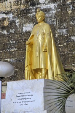 Altın Vibhaji heykeli, jamnagar, gujarat, Hindistan, Asya 